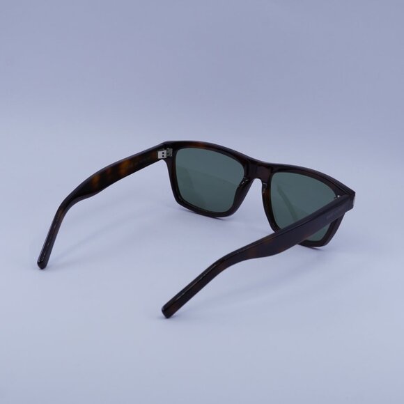 Saint Laurent SL274 003 Sunglasses Havana Rectangle Frame, Green Lenses - Picture 4 of 10